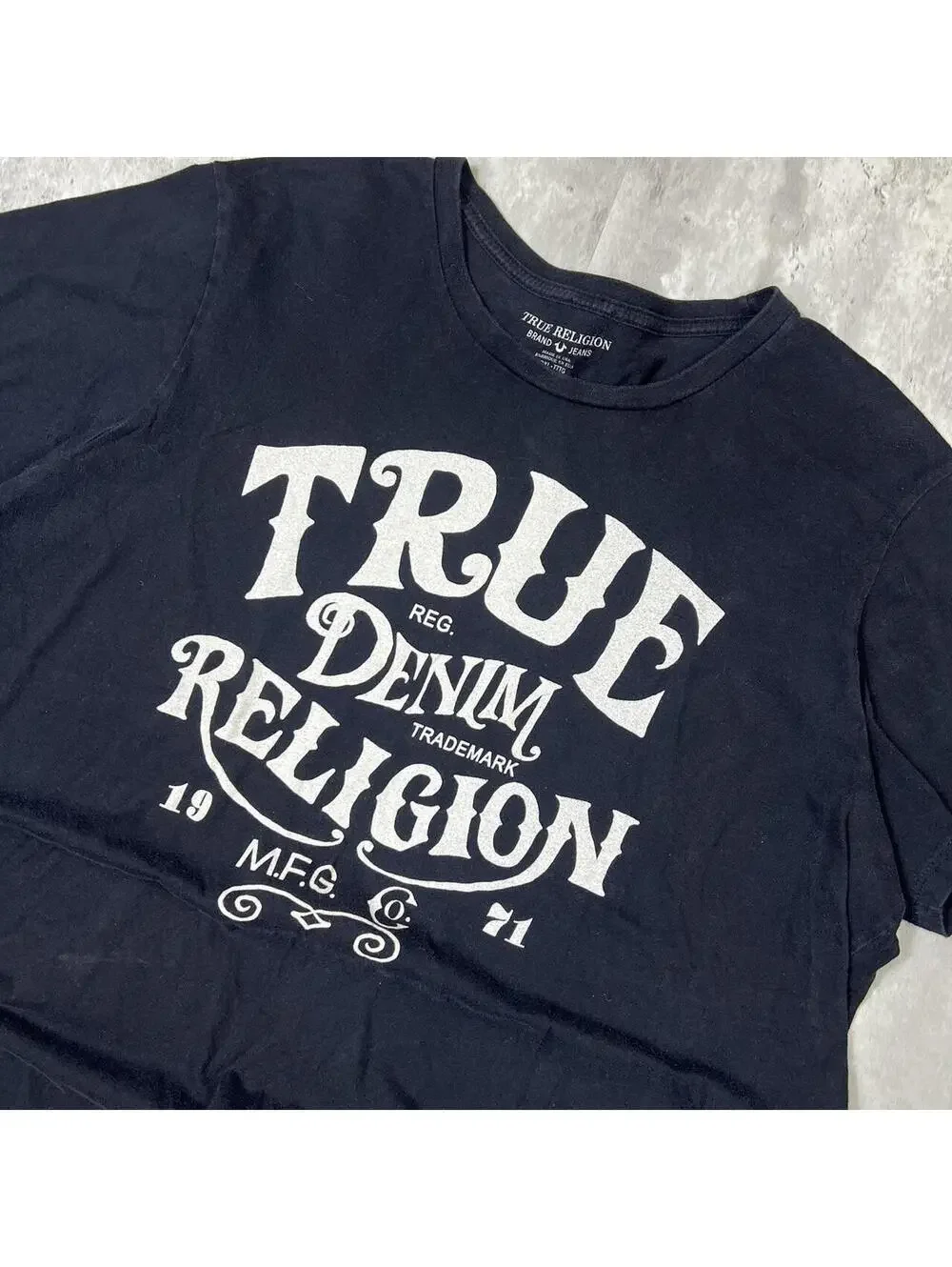 True Religion graphic tee in black 3xl / 2xl